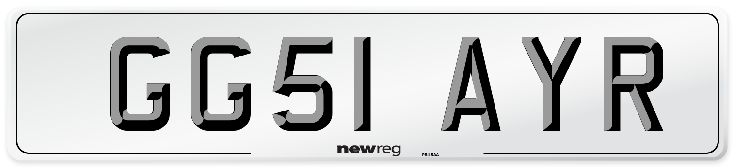 GG51 AYR Number Plate from New Reg